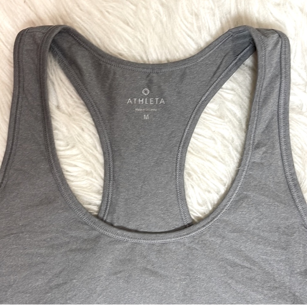 Athleta Criss Cross Back Gray Tank